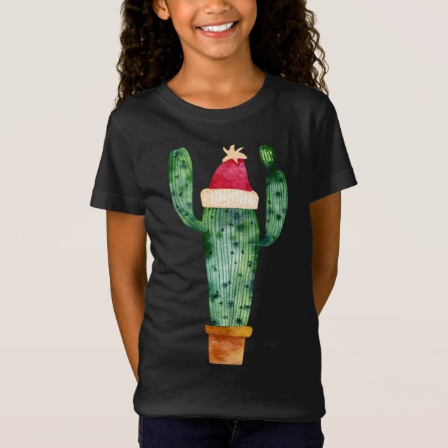 Camiseta Cactus Succulent com Feriado de Natal em Fé (Frente)