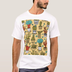 Camiseta Cactus Succulent: desenho desenhado à mão