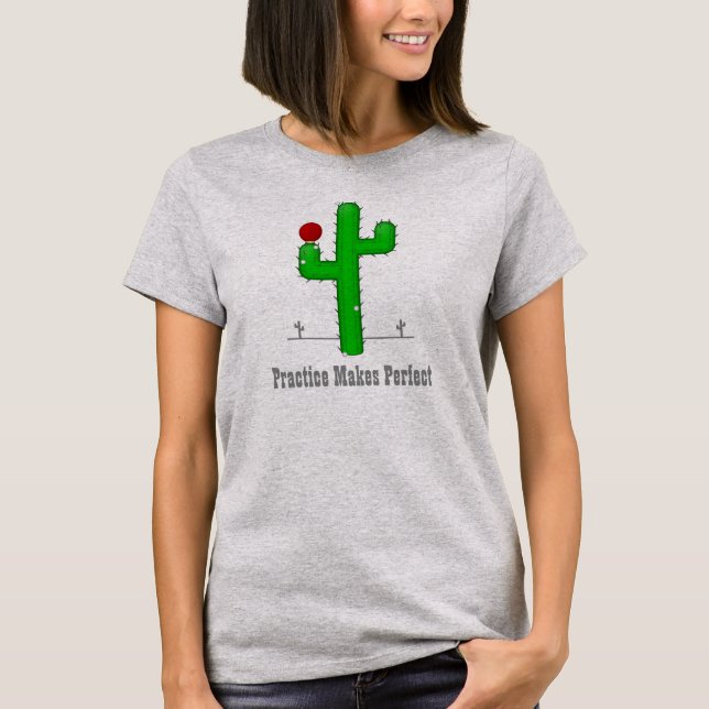Camiseta Cactus Torna-se Perfeito -  (Frente)