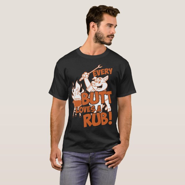 Camiseta Cada bumbum ama um Tshirt do churrasco da RUB (Frente Completa)
