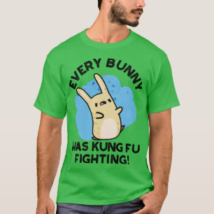 Camiseta Cada BUnny Era Kung Fu Lutando Coelho Bonito Pun 1