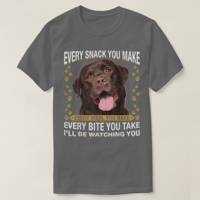 Camiseta Cada Cachorro Que Você Faz Um Cachorro De Chocolat (Frente do Design)