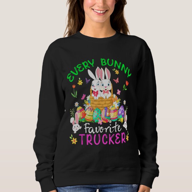 Camiseta Cada Caminhoneiro Favorito Dois Bunnies com Leste (Frente)