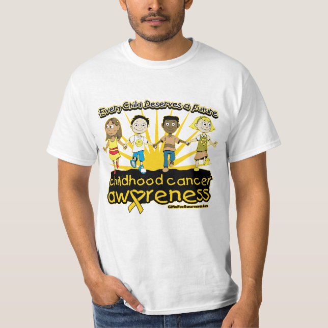 Camiseta Cada criança merece um cancer futuro da infância (Frente)