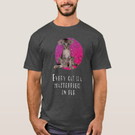 Camiseta Cada gato é uma obra-prima na pele