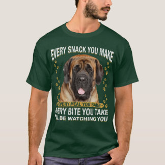 Camiseta Cada Lanche Que Você Faz Cachorro Mamãe Mastim Ing