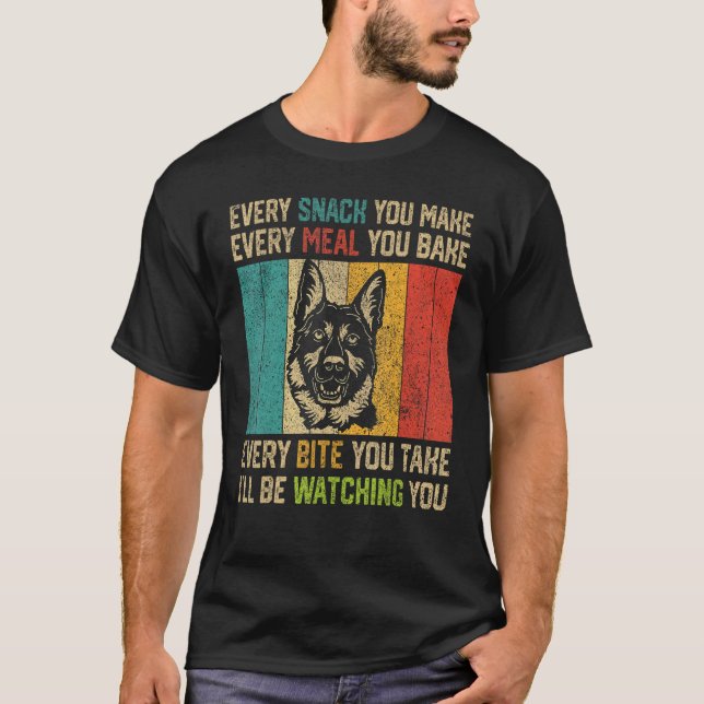 Camiseta Cada Lanche Que Você Faz  Pastor Alemão (Frente)