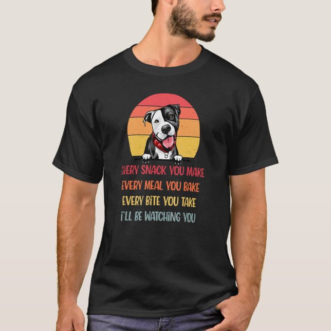 Camiseta Cada Lanche Que Você Faz Pit Bull Cachorro Mãe Pit (Frente)