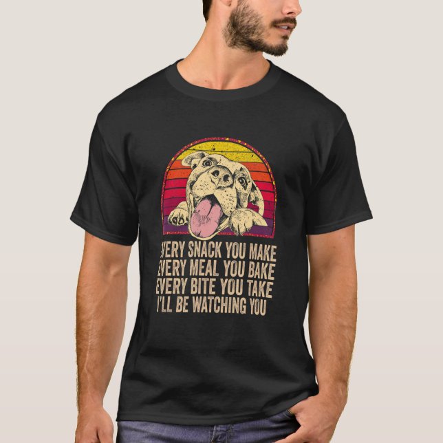 Camiseta Cada Lanche Que Você Faz Pitbull Cachorro Engraçad (Frente)