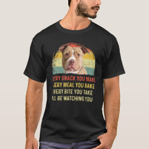 Camiseta Cada Lanche Que Você Faz Pitbull Mãe de Cachorro P