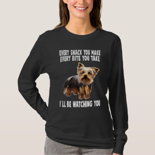 Camiseta Cada lanche que você faz um cão Yorká mulheres Yor