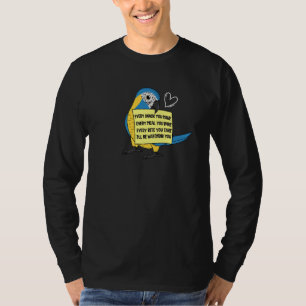 Camiseta Cada lanche refeição ou mordida eu Arara-de-pescoç