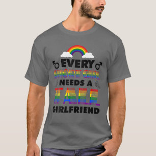 Camiseta Cada Menina Curta Precisa De Um Grande Prid LGBT N