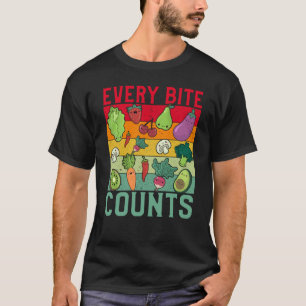 Camiseta Cada Mordida conta Vegan Frase Vegana