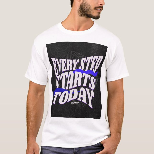 Camiseta Cada passo começa hoje (Frente)