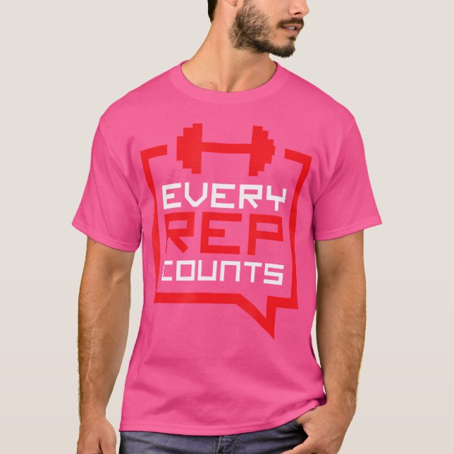 Camiseta Cada Rep Conta Com Engraçado Levantamento De Peso (Frente)
