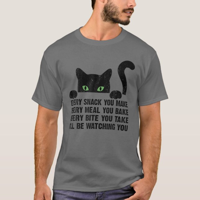Camiseta Cada Snack Que Você Faz Gato Engraçado Mãe, Gato M (Frente)