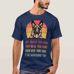 Camiseta Cada Snack Você Faz German shepherd Cachorro Mãe F
