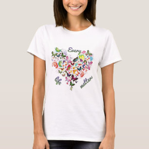Camiseta cada vida importa com cruz
