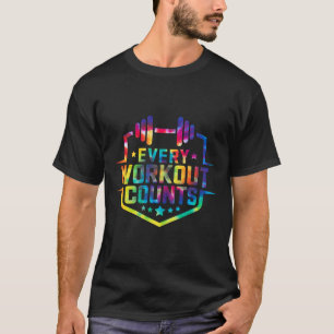 Camiseta Cada Workout Conta Engraçada Ditos De Gym Motivara