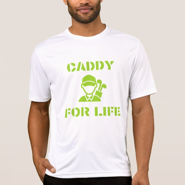 Camiseta Caddie de Golfe para a Vida em Verde Lima (Frente)