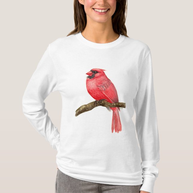 Camiseta Cadeado de aves cardinhas (Frente)