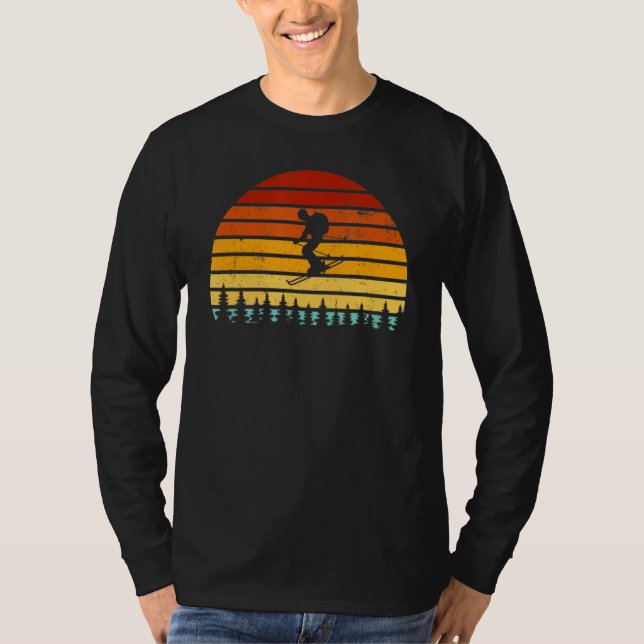Camiseta Cadeado de esqui de sunset Vintage (Frente)