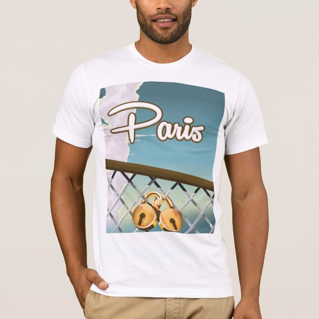 Camiseta Cadeados do amor de Paris (Frente)