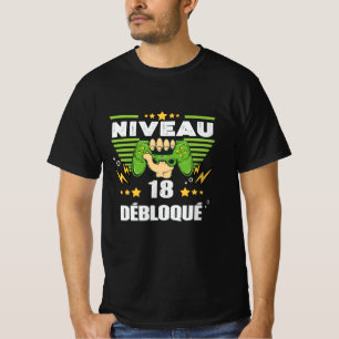 Camiseta Cadeau 18 anos Anniversaire Gamer Niveau 18