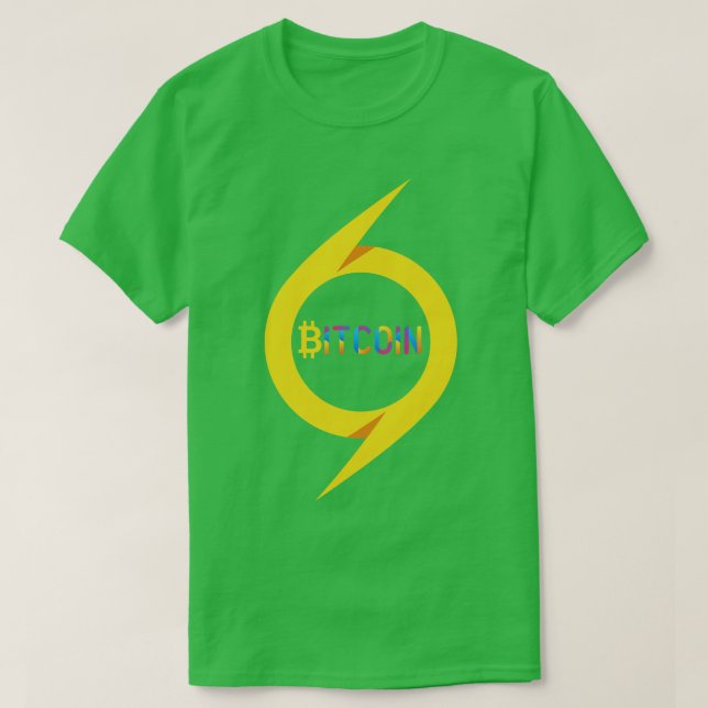 Camiseta cadeia de bloqueio BTC Crypto Hex Cryptocurrency B (Frente do Design)