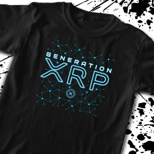 Camiseta Cadeia de Bloqueio Criptomoeda XRP Crypto Generati