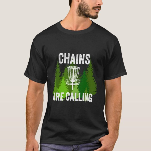 Camiseta Cadeias Engraçadas De Golfe De Disco Chamam Folf F (Frente)