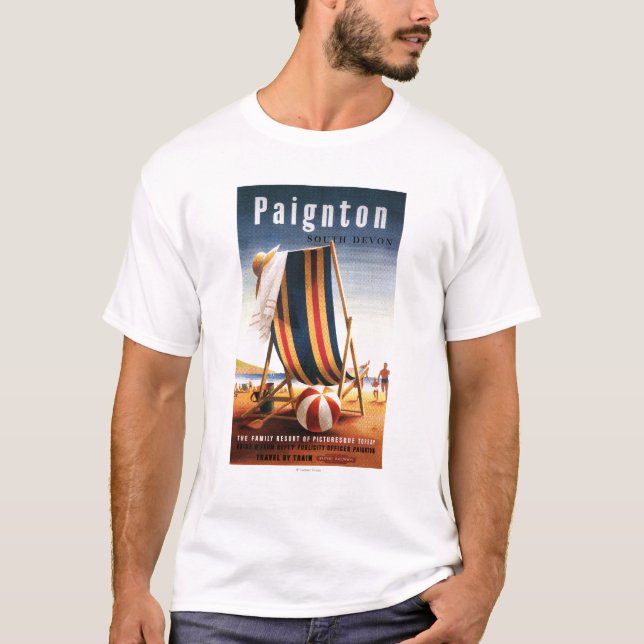 Camiseta Cadeira de praia das estradas de ferro e poster (Frente)