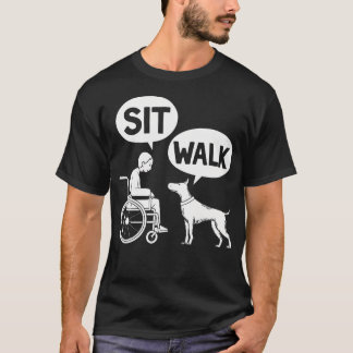 Camiseta Cadeira de Rodas Engraçada para Amantes de Cães