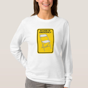 Camiseta Cadeira Dobrável em Caso de Emergência