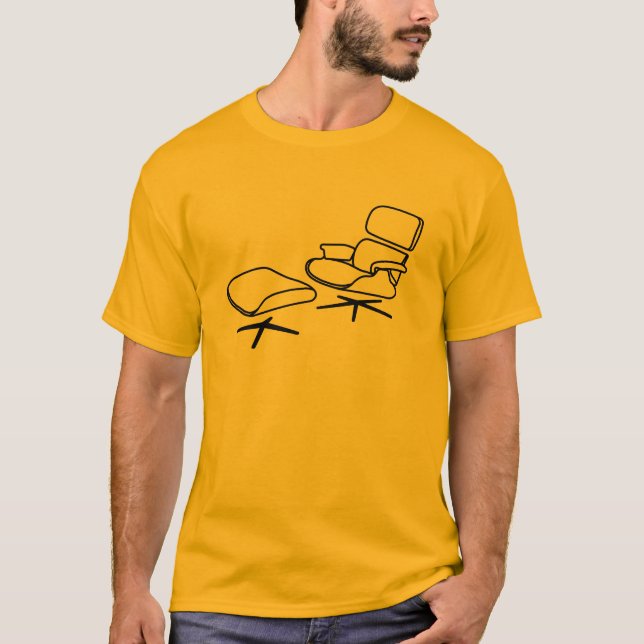Camiseta Cadeira Eames com otomano (Frente)