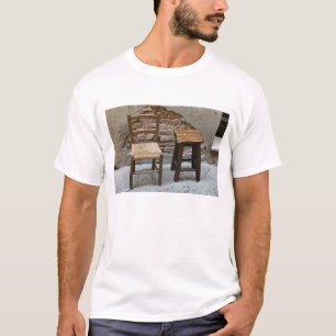 Camiseta Cadeira pequena e banco, Pienza, Itália