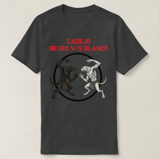 Camiseta Cadejo Mythic Dog Battle - Dark Fantasy Art (Frente do Design)