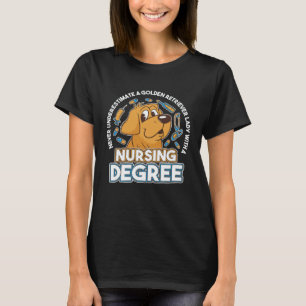 CAMISETA CADÊLA GOLDEN RETRIEVER COM DIPLOMA DE ENFERMAGEM
