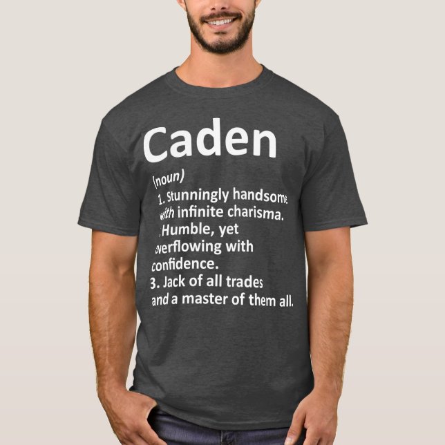 Camiseta CADEN Definition Personalized Name Funny Gift (Frente)