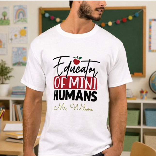 Camiseta Caderno de Educador de Humanos Miniatura – Profess (Educator of Mini Humans Notebook – Funny Teacher T-Shirt)
