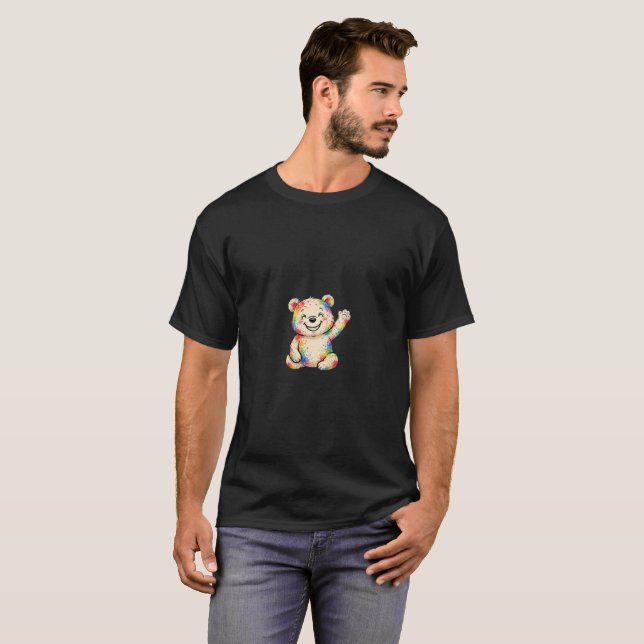 Camiseta Caderno do urso pintado (Frente Completa)