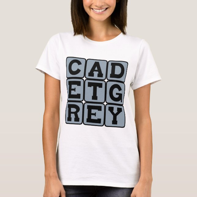 Camiseta Cadete Cinza, Cor (Frente)