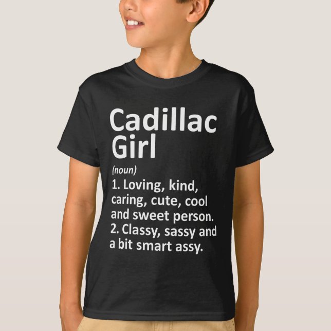 Camiseta Cadillac Girl Mi Michigan Funny City Home Roots Gi (Frente)