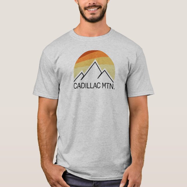 Camiseta Cadillac Mountain Retro (Frente)