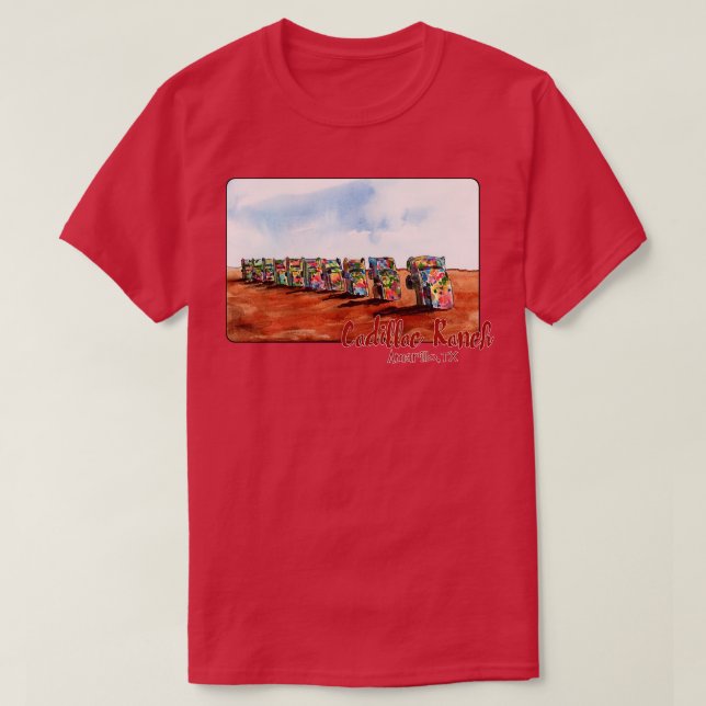 Camiseta Cadillac Ranch Amarillo Texas (Frente do Design)