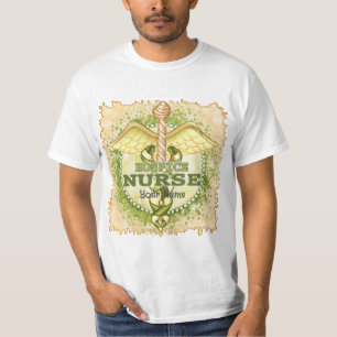 Camiseta Caduceu de Enfermeira de Cuidados Paliativos Doura