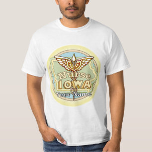 Camiseta Caduceu de Enfermeira de Iowa