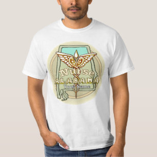 Camiseta Caduceu de Enfermeira do Alabama