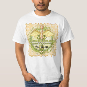 Camiseta Caduceus de Assistente Médico de Ouro
